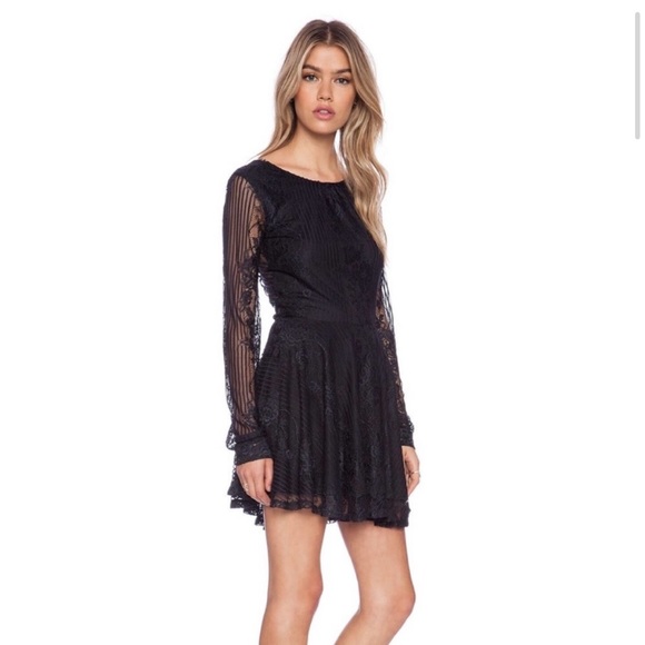 For Love and Lemons Lolo Black Lace Backless Dress - Picture 3 of 3